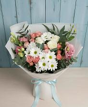 Букет цветов из:  Розы, Лизиантусы и Хризантемы в Вичуге