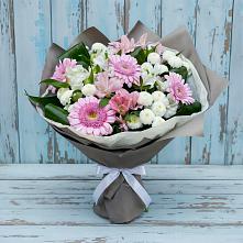 Букет цветов из:  Герберы, Альстромерии и Хризантемы #REPLACE_PRED# Вичуге