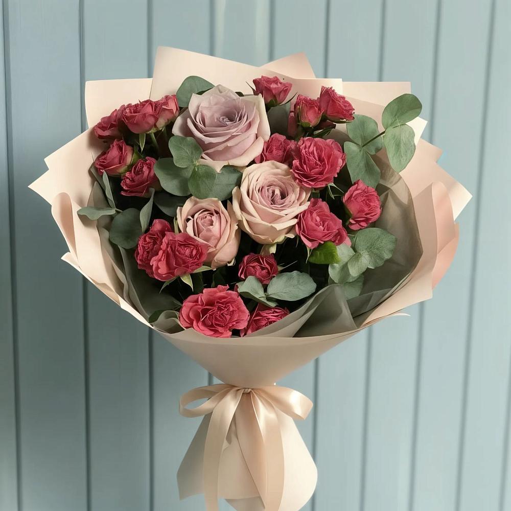 Букет цветов из: Гвоздики и Розы в Вичуге