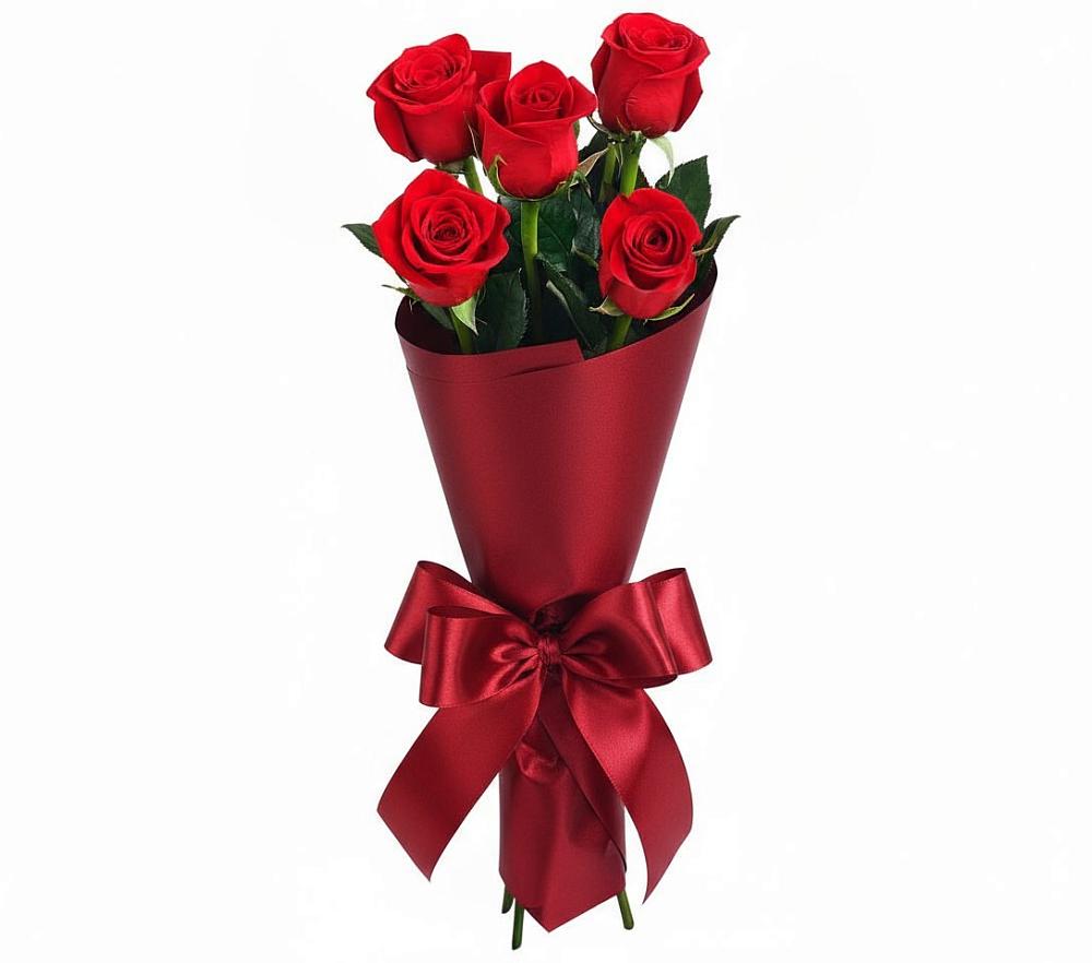 Букет 5 Красных роз Эдлесс Лав в Вичуге
