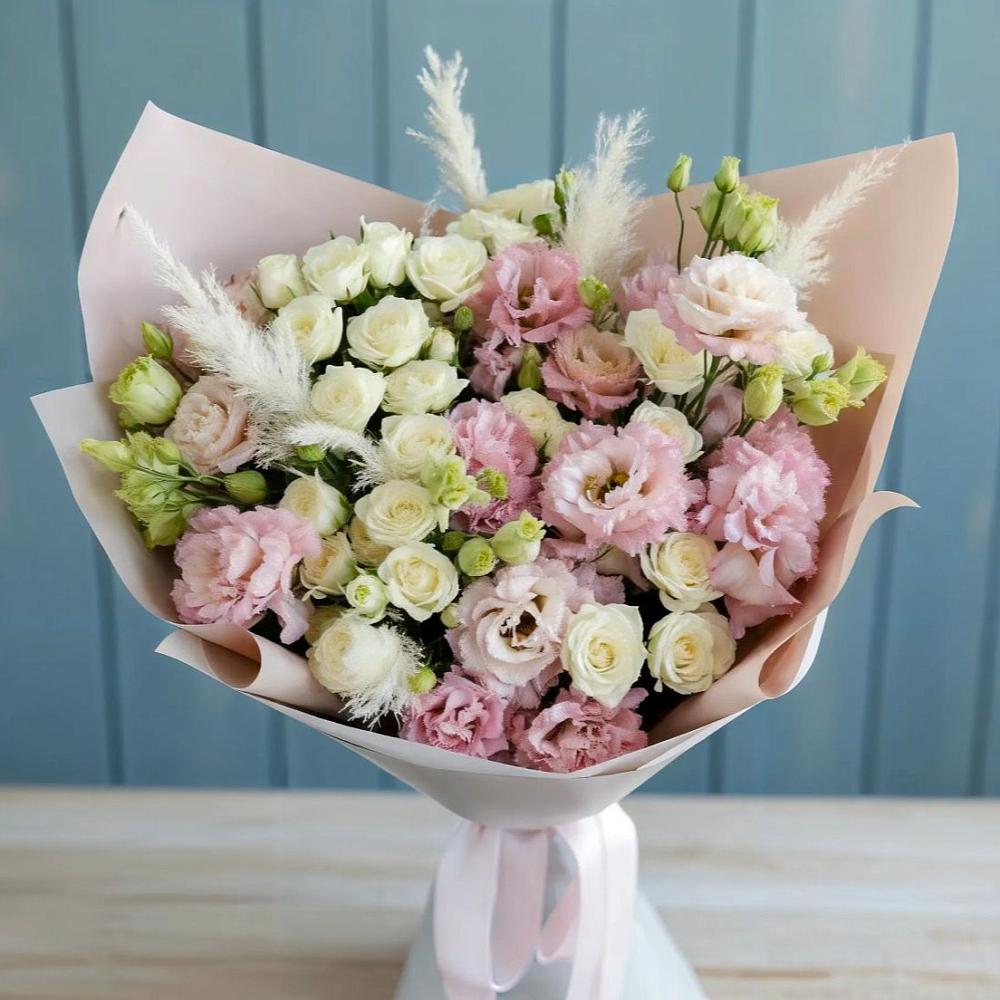 Букет цветов из: Альстромерии и Розы в Вичуге