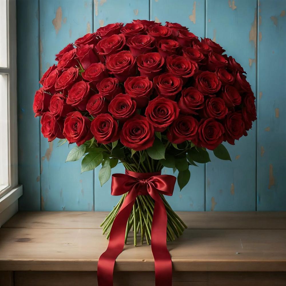 Букет Красные розы Блэк Меджик в Вичуге