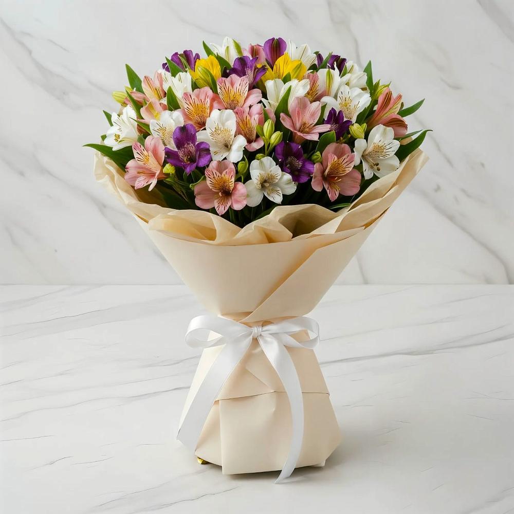 Букет цветов из: Альстромерии в Вичуге