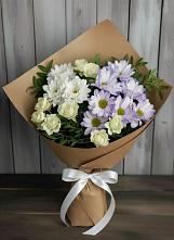 Букет цветов из:  Хризантемы и Розы в Вичуге