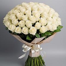 Букет 101 беля роза Белоснежка в Вичуге