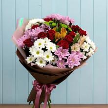 Букет цветов из:  Розы, Хризантемы и Альстромерии в Вичуге
