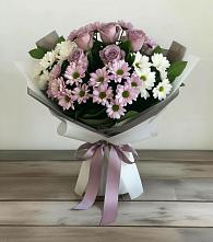 Букет цветов из:  Хризантемы и Розы в Вичуге