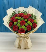 Букет цветов из:  Розы и Хризантемы в Вичуге