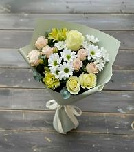 Букет цветов из:  Альстромерии, Розы и Хризантемы в Вичуге