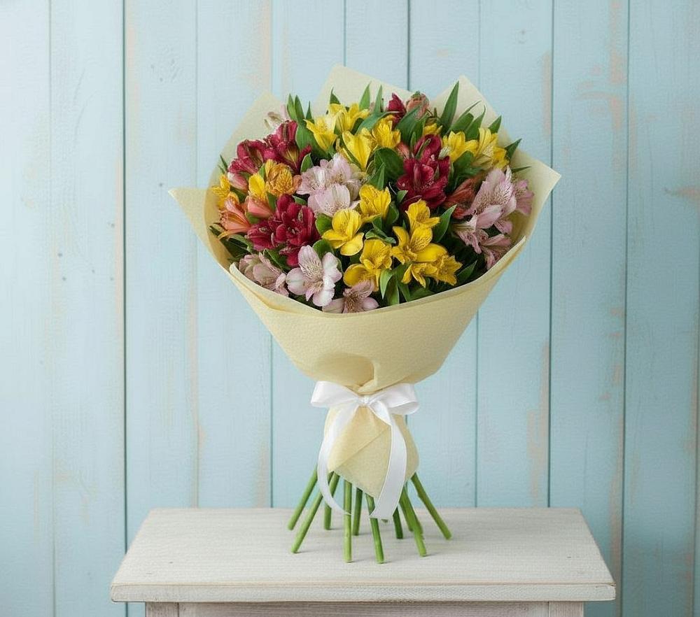 Букет цветов из: Альстромерии в Вичуге