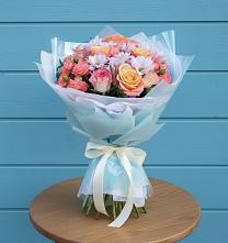 Букет цветов из:  Хризантемы и Розы в Вичуге