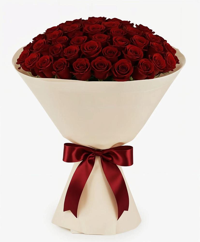 Букет 101 Бордовая роза Блэк Бакарра в Вичуге