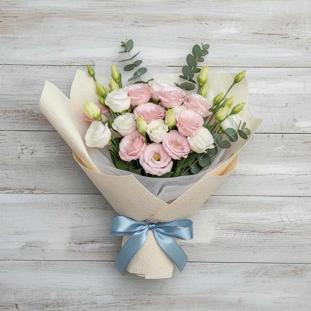 Букет цветов из: Лизиантусы в Вичуге